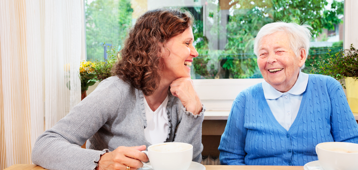 Befriending volunteer with older woman