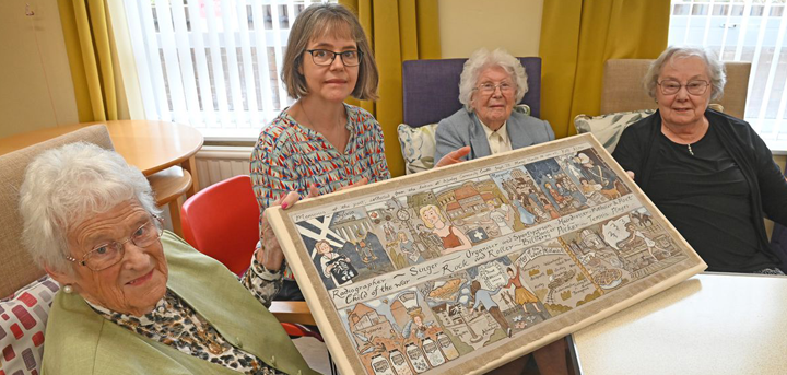 Artist Katy Alston with members of Alveley day centre