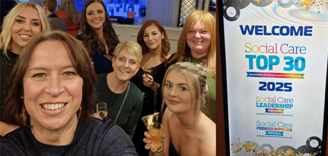 Members of the partnership at the award ceremony in London