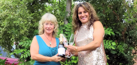 Business women and organisers of the Posh Frocks event, Kim Gilmour and Julie Kaur.