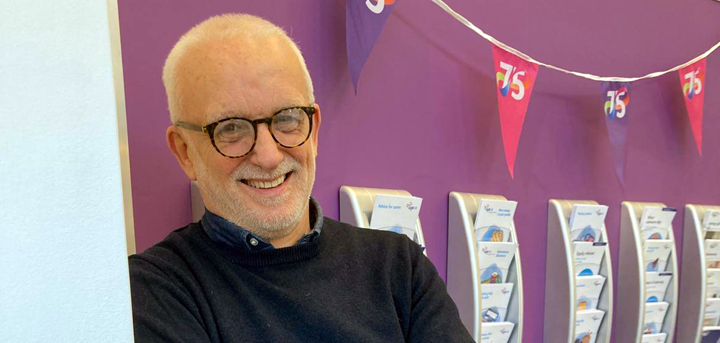 Kevin Moore in Age UK Shropshire Telford & Wrekin's Bellstone office