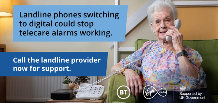 Older woman using a telephone