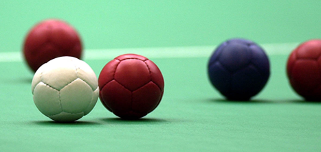 Close up of boccia balls. Photo courtesy of Australian Paralympic Committee / Sport the library / Jeff Crow
