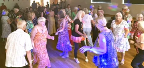 Dancers at the daytime disco event