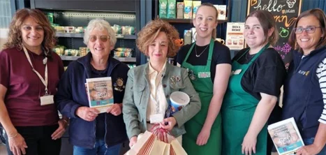 Staff from Starbucks Sainsbury's, Age UK Shropshire Telford & Wrekin and the Telford Rotary Group.