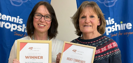 Award winners Emma Wilde and Jan Deane