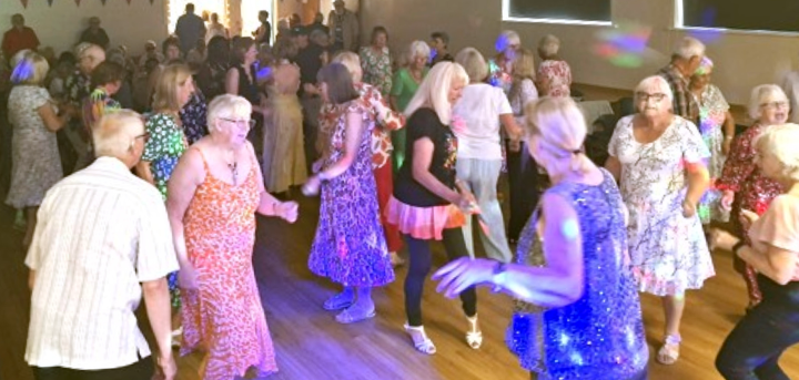 Dancers at the daytime disco event