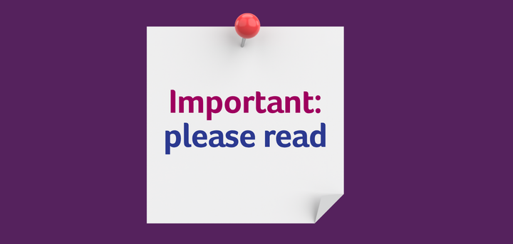 Important information graphic