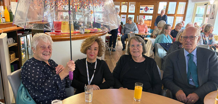 People enjoying the Singin' in the Rain sing-along event at Horsehay Village Golf Club