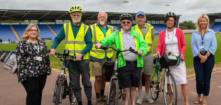 Cyclists at the Cycle 76 launch event