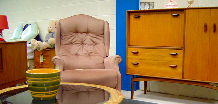 Furniture and homewares at our Wellington charity shop
