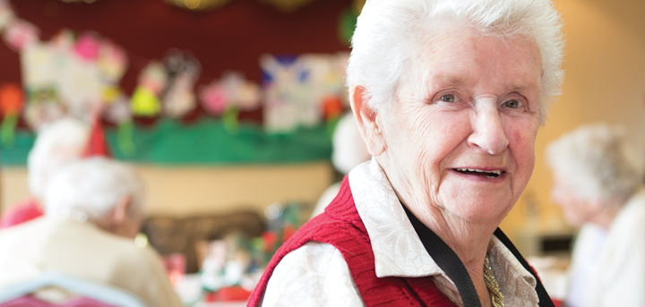 An older woman at a day centre