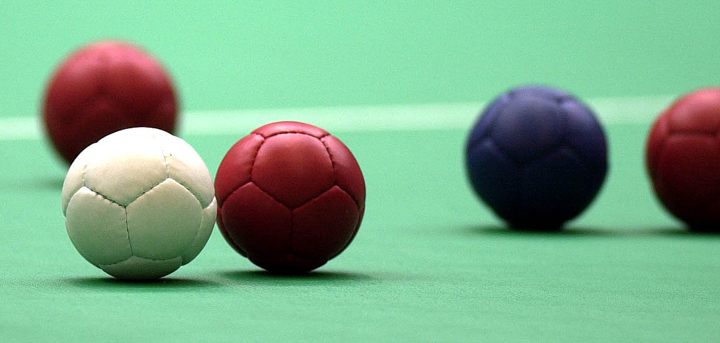 Close up of boccia balls. Photo courtesy of Australian Paralympic Committee / Sport the library / Jeff Crow