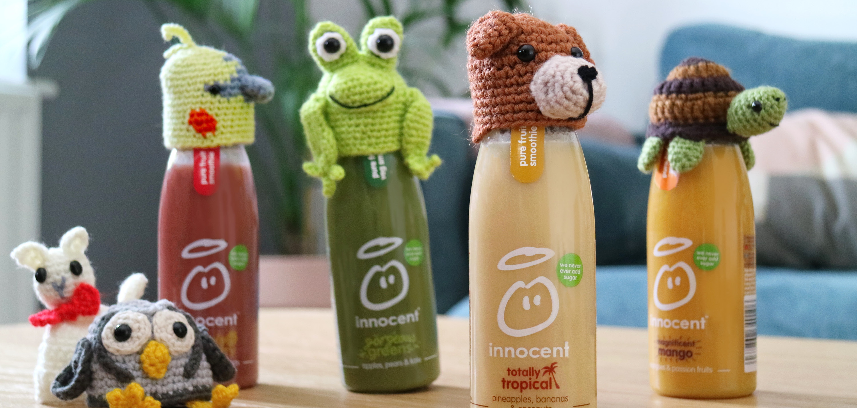 Join us to knit little hats for innocent smoothie bottles and help raise money to support local older people.