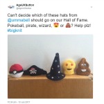 Twitter post screenshot of Lou's hats 