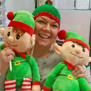 Helen Harman with elves