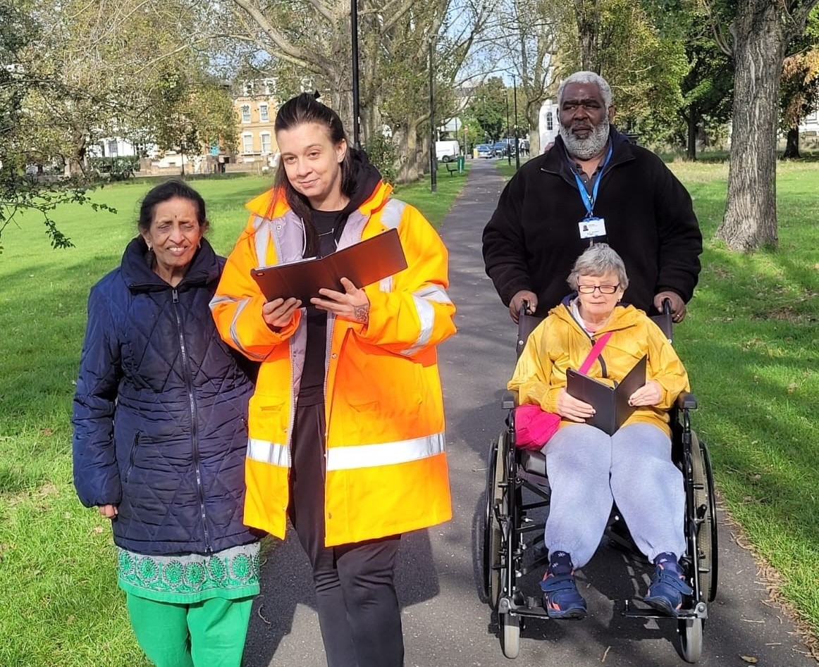 Participants enjoyed a healthy walk in the park