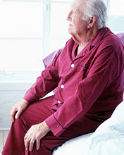 sitting man