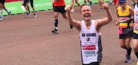 Ian Adams running the London Marthon