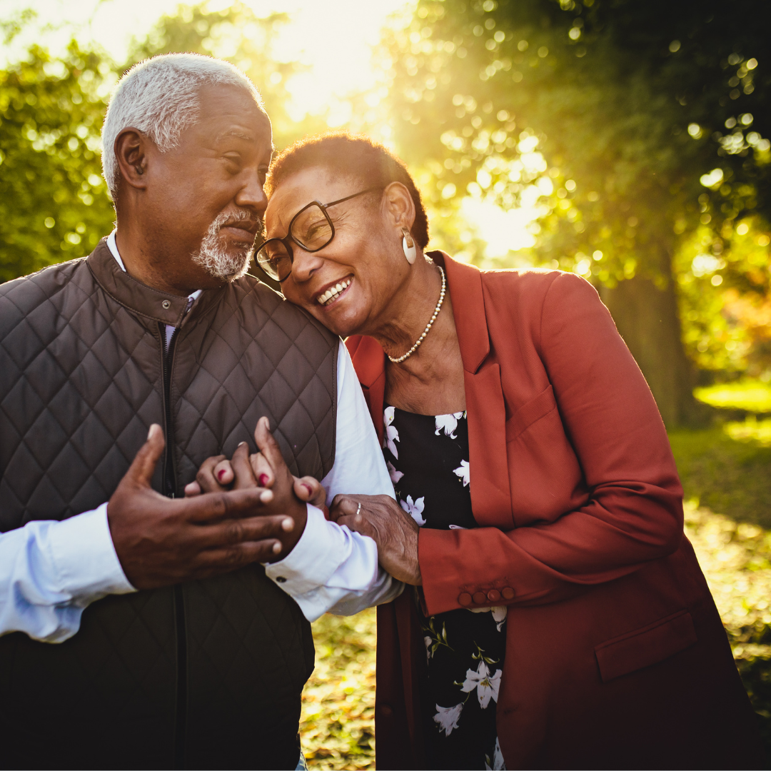Older couple in the sun