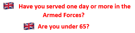 Are you under 65?  Have you served one day in the Armed Forces?