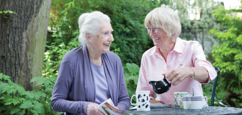 Women drinking tea