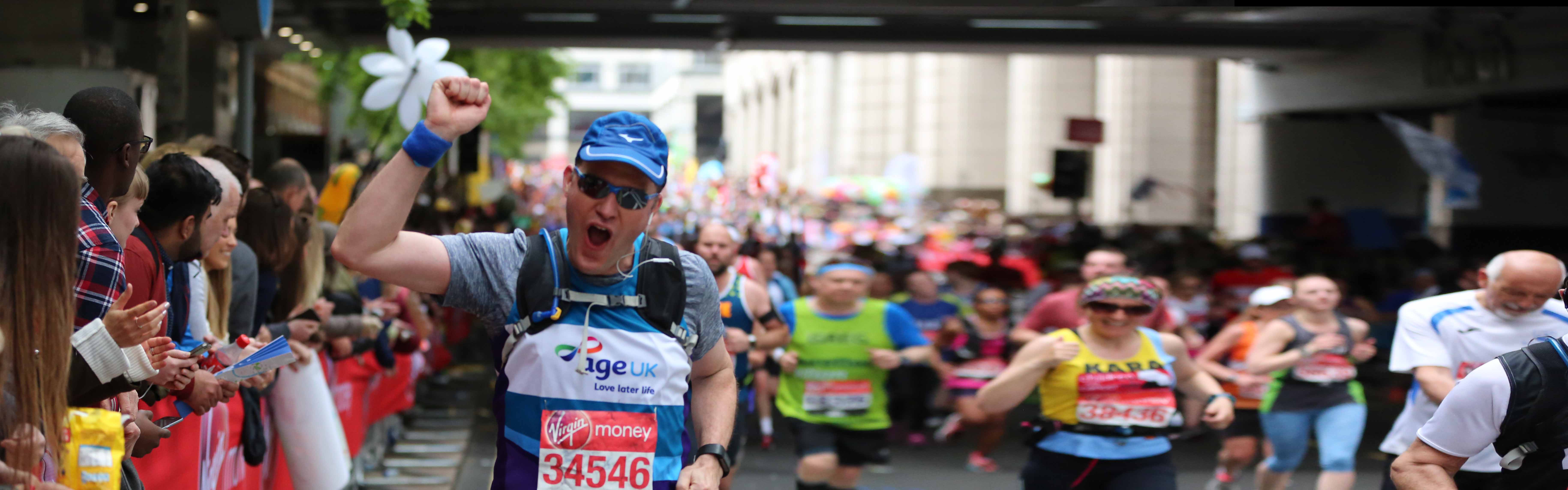 Runners at the London marathon