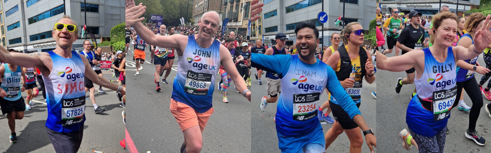 A collage of London Marathon runners