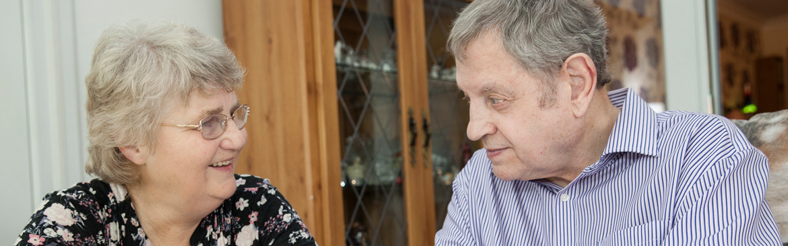 Elaine, an Age UK storyteller, with her  husband, Michael