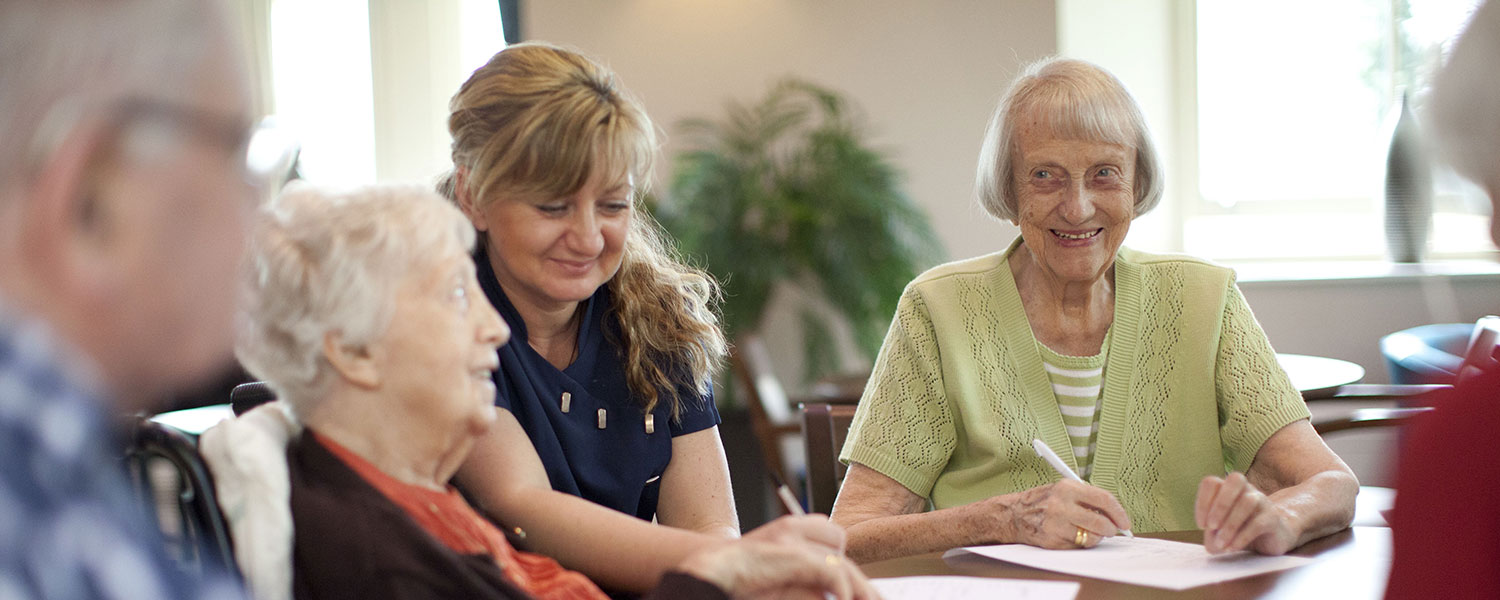Older people in a care home