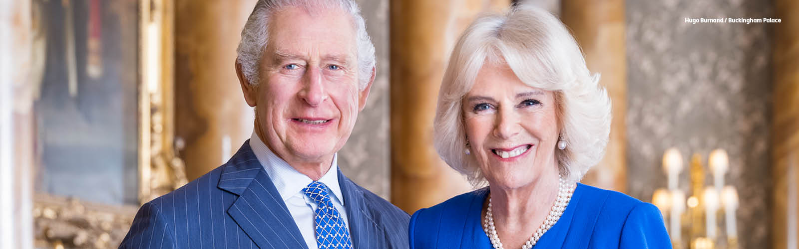 An official photo of King Charles III and Camilla, Queen Consort