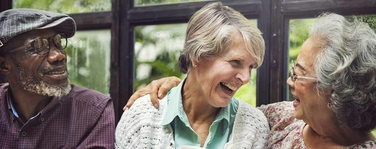 Group of people laughing