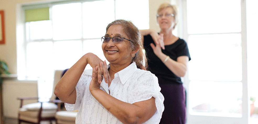 Women at dance class 