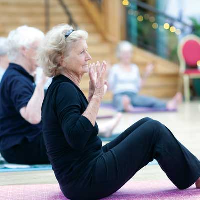 Woman doing pilates