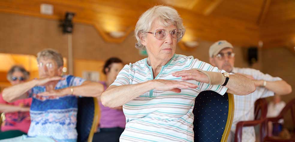 Exercise and keep fit classes for seniors