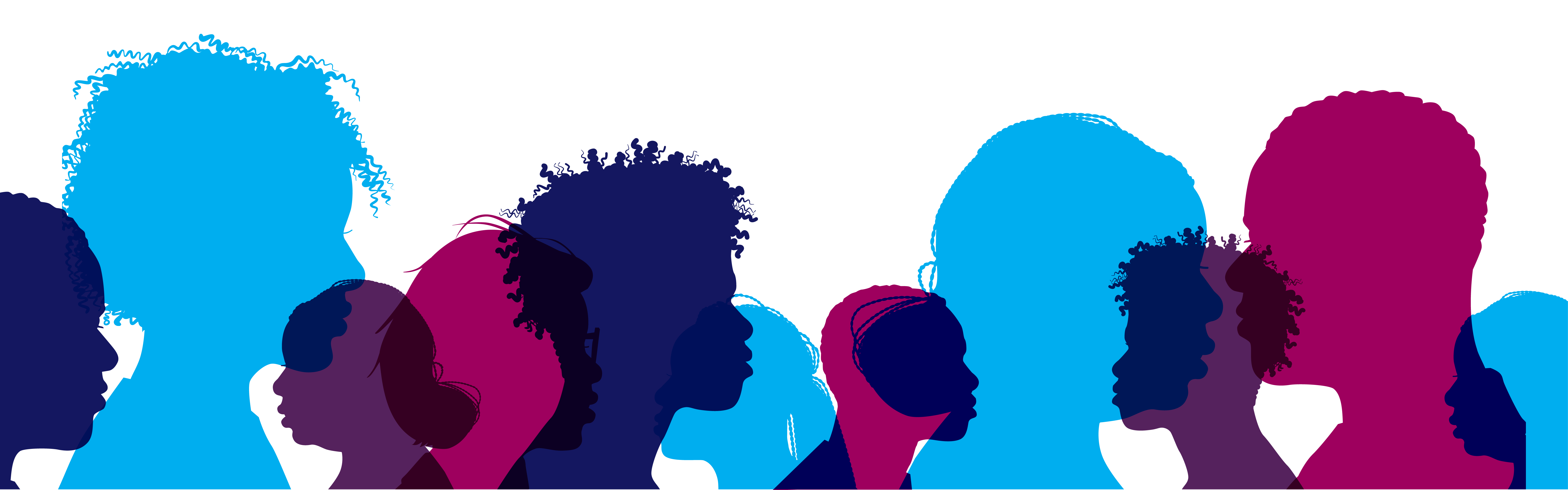 A selection of silhouettes of Black people