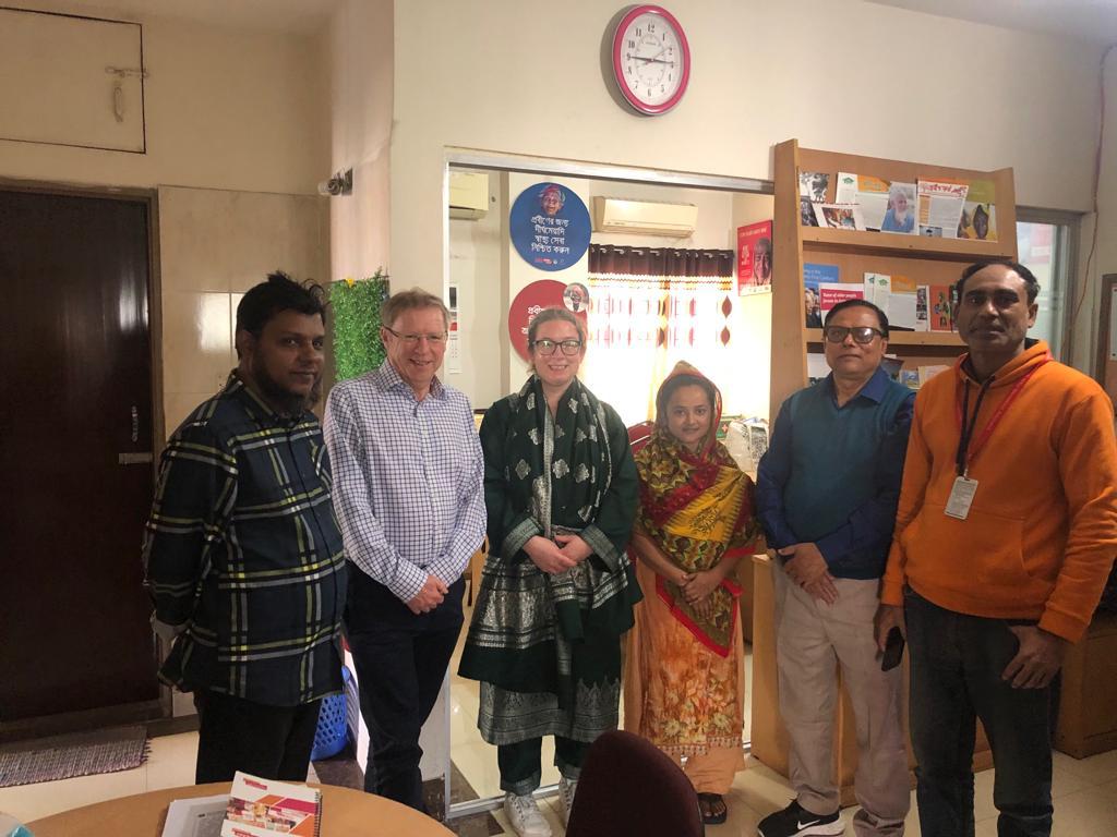 Age UK's CEO Paul Farmer, stood with colleagues from Age International and HelpAge International